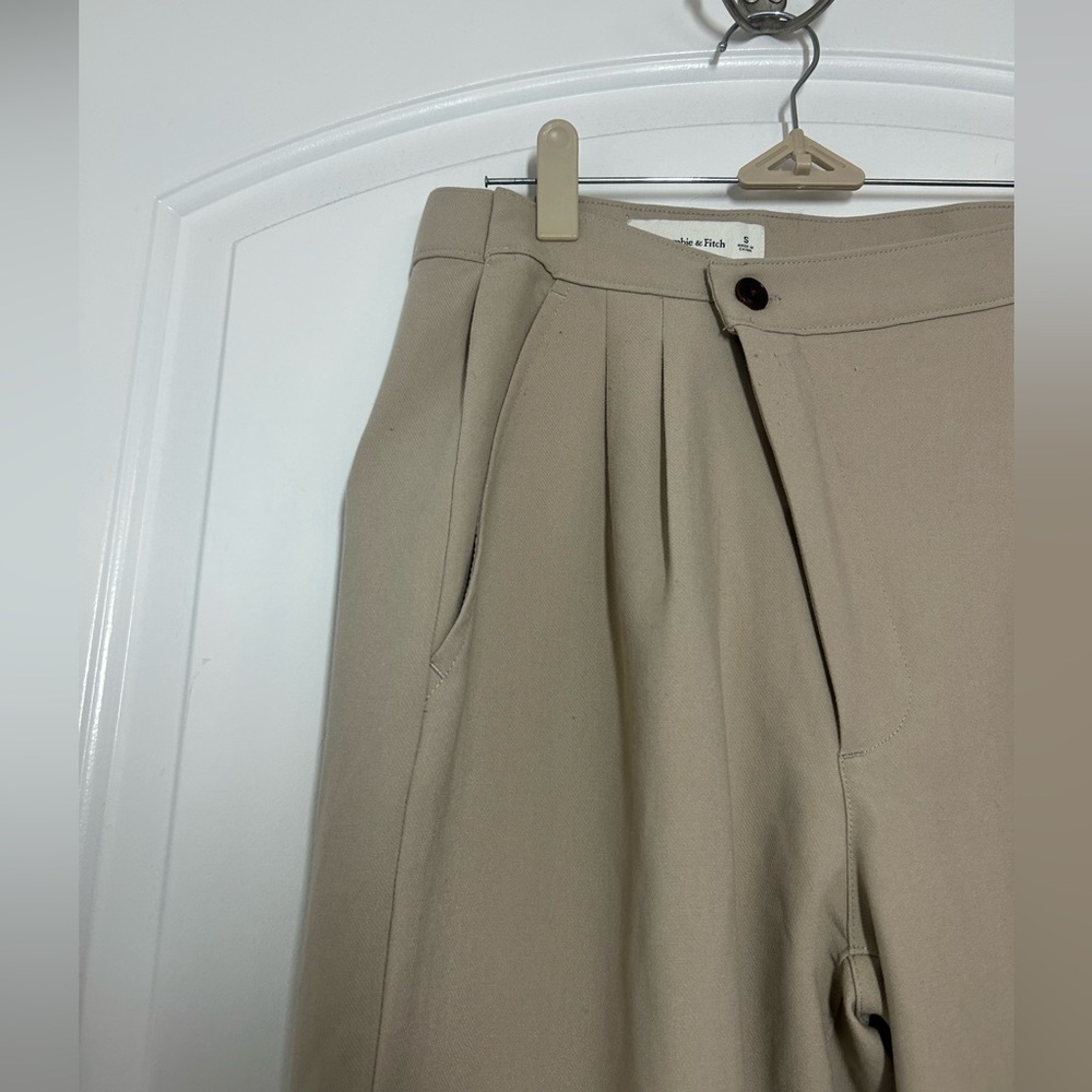 Abercrombie & Fitch Pleated Relaxed Trouser Pants Size S preppy chic preppy 90s - Picture 8 of 12